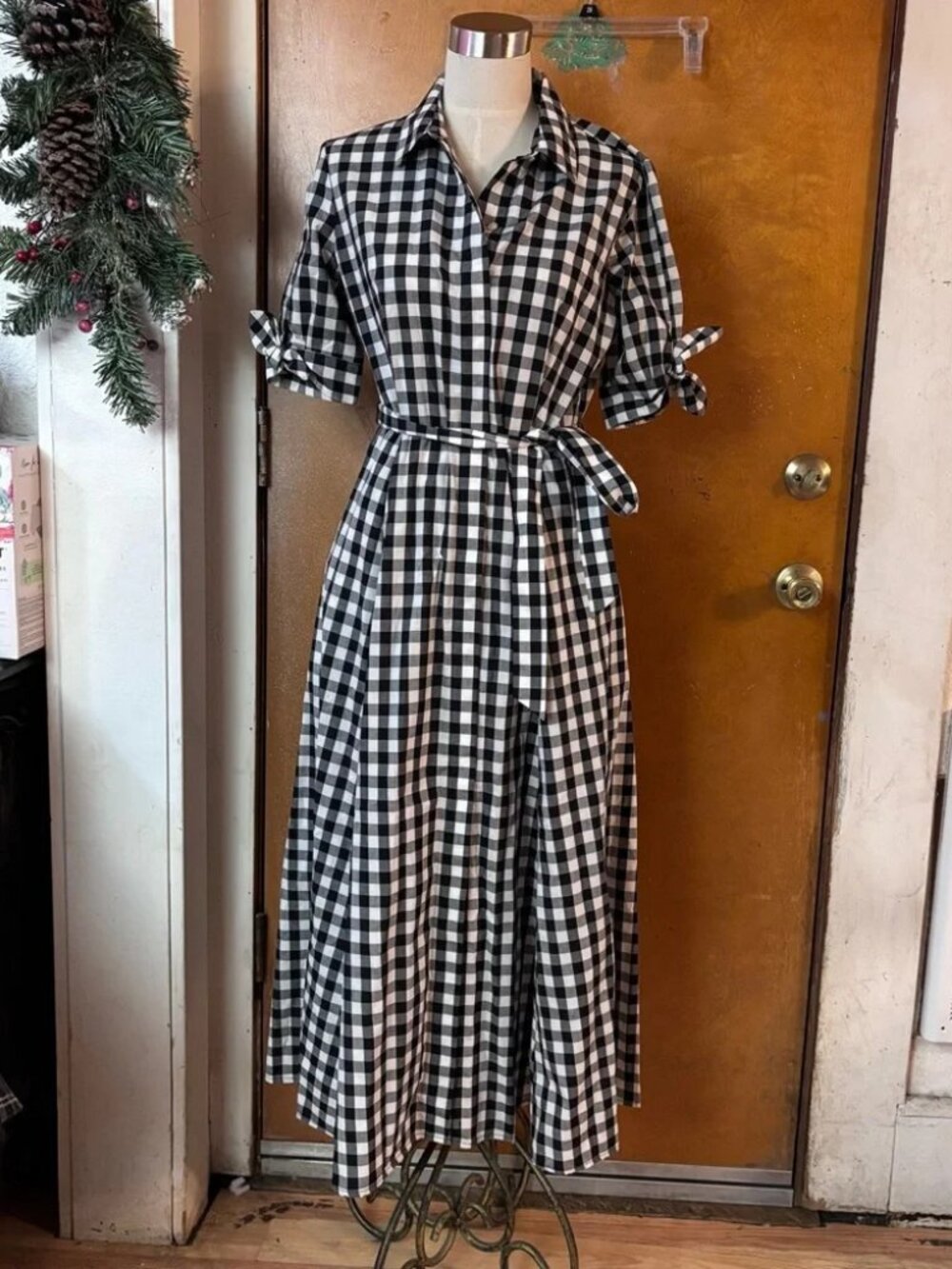Calvin Klein Gingham dress. Size 8